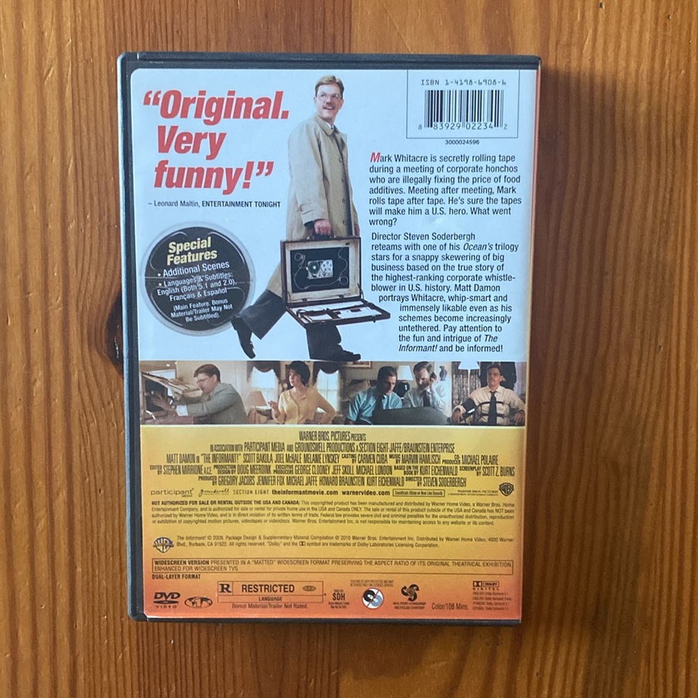 DVD The Informant! - Picture 2 of 2